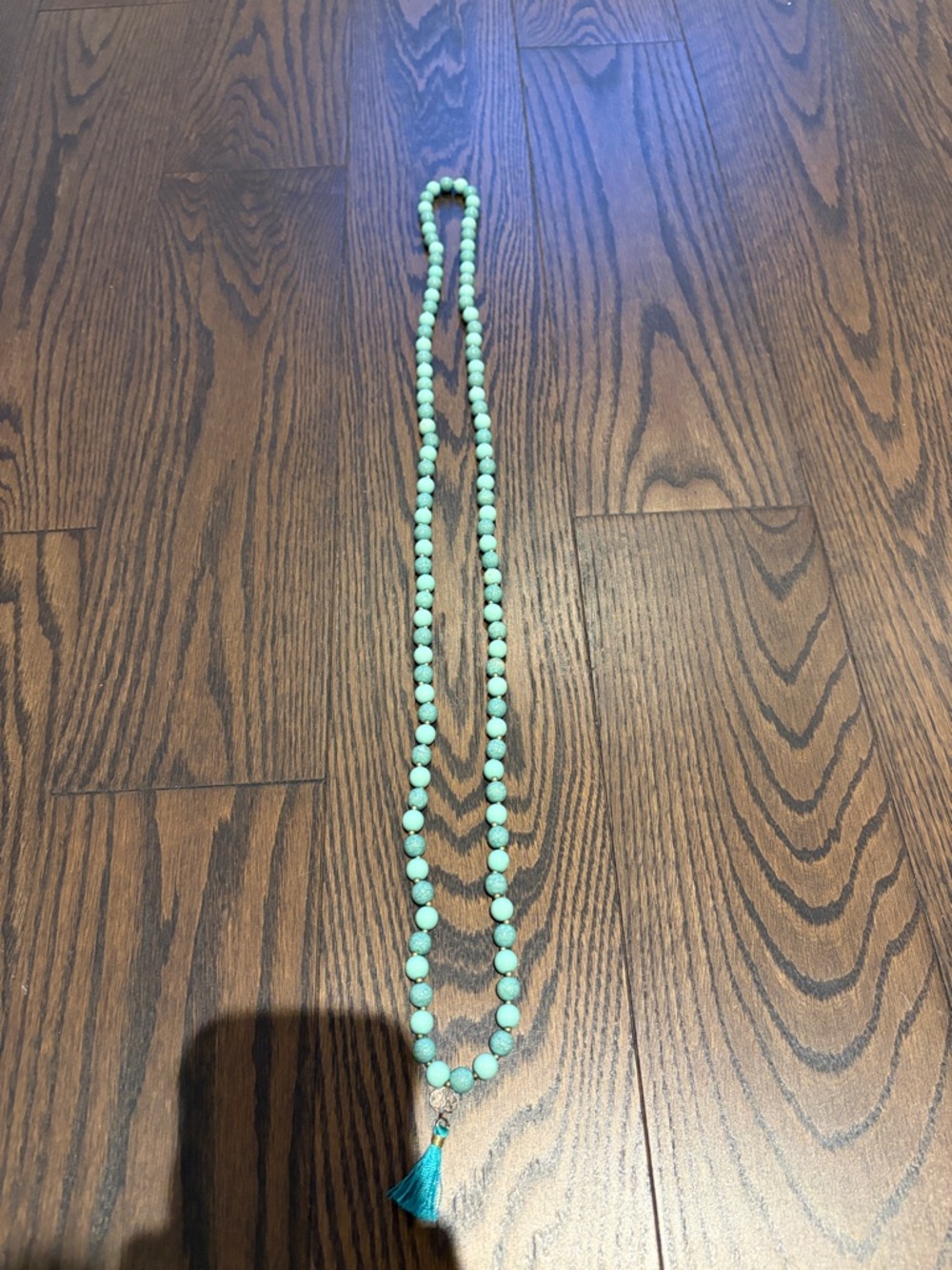 Turquoise Beaded Tassel Necklace - Women Jewelry